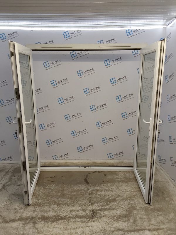Used White Upvc French Doors 1760mm x 2060mm (Reduce To 2040mm) EA1 - Image 2