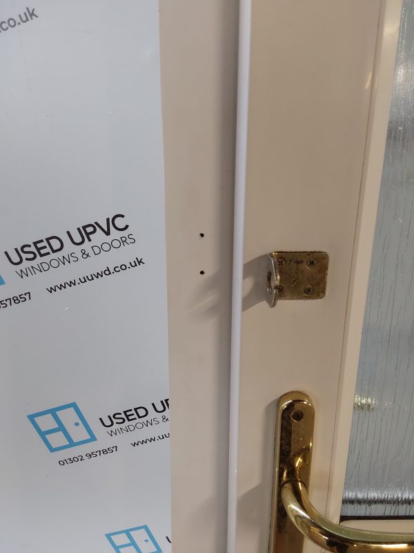Used White Upvc Back Door And Toplight 820mm x 2500mm 0413 - Image 9