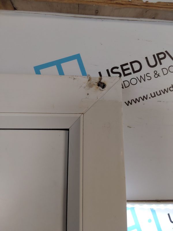 Used White Upvc Back Door And Toplight 820mm x 2500mm 0413 - Image 8