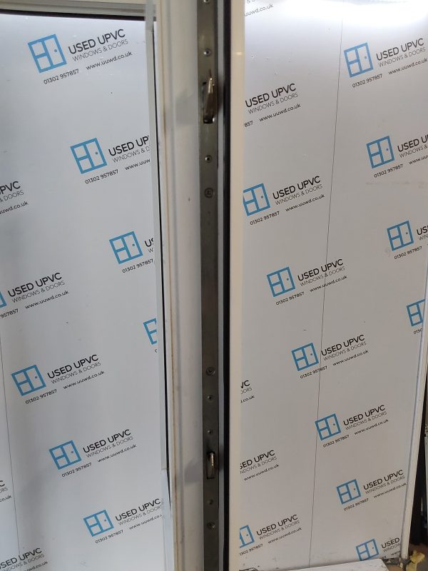 Used White Upvc Back Door And Toplight 820mm x 2500mm 0413 - Image 4