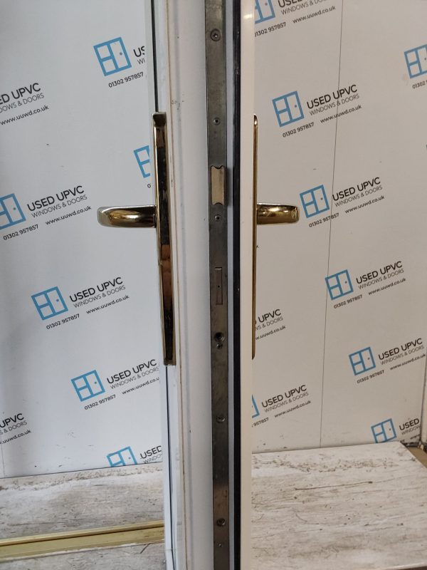 Used White Upvc Back Door And Toplight 820mm x 2500mm 0413 - Image 5