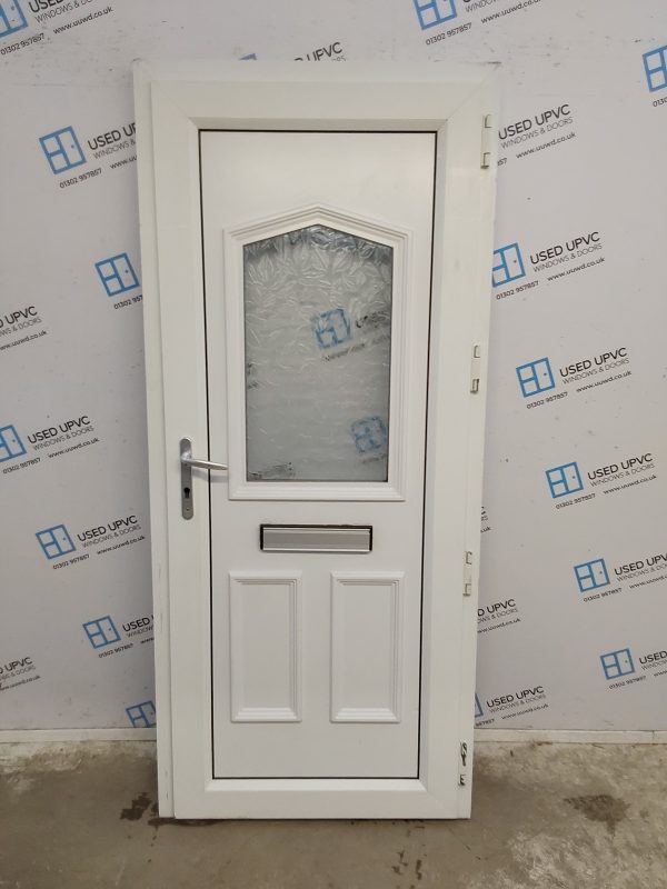 Used White Upvc Front Door 890mm x 2015mm 0025 - Image 3