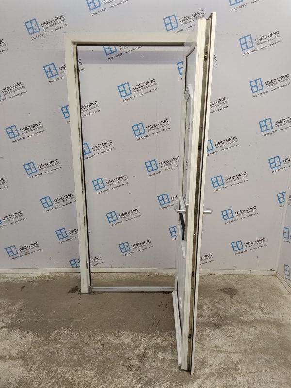 Used White Upvc Front Door 890mm x 2015mm 0025 - Image 4