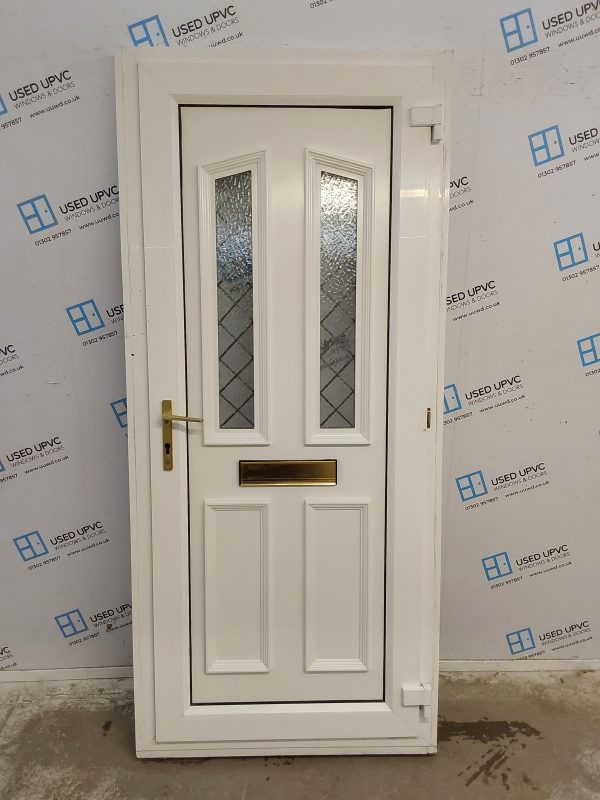 Used White Upvc Front Door 930mm x 2080mm (Reduce To 890mm) 0029 - Image 2