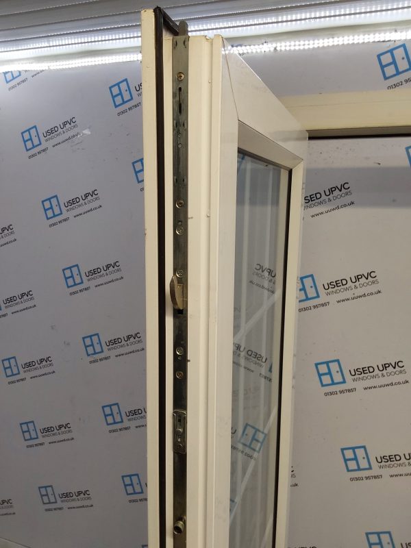 Used White Upvc French Doors 1550mm x 2050mm (Reduce To 2025mm) EA3 - Image 3
