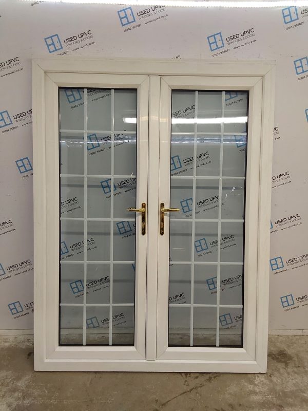 Used White Upvc French Doors 1550mm x 2050mm (Reduce To 2025mm) EA3 - Image 6