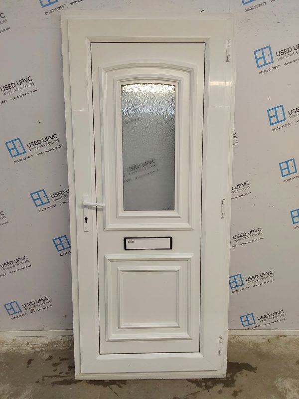 Used White Upvc Front Door 905mm x 2060mm (Reduce To 885mm) 0040 - Image 2
