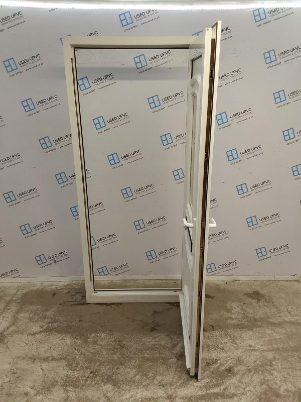 Used White Upvc Front Door 905mm x 2060mm (Reduce To 885mm) 0040 - Image 3