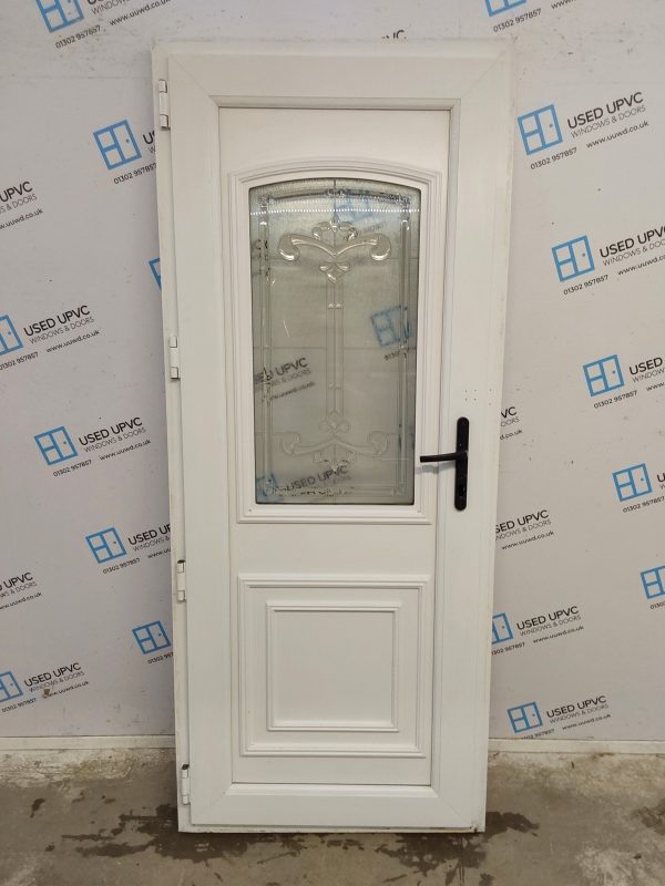 Used White Upvc Back Door 850mm x 2040mm 0041 - Image 2