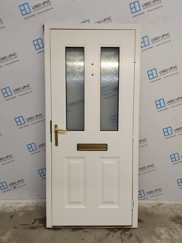 Used Dark Green Upvc Front Door 920mm x 2010mm 0042 - Image 2