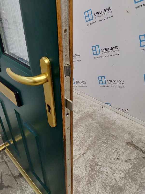 Used Dark Green Upvc Front Door 920mm x 2010mm 0042 - Image 5