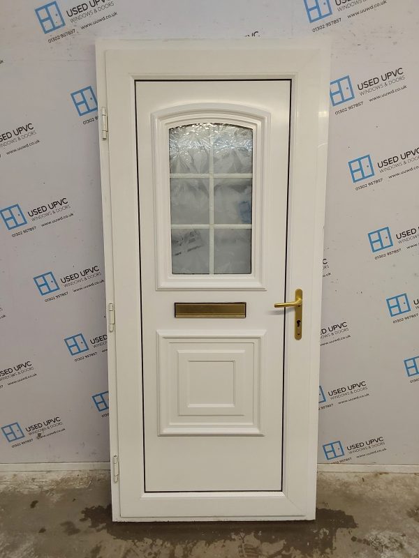 Used White Upvc Front Door 910mm x 2040mm 0377 - Image 2
