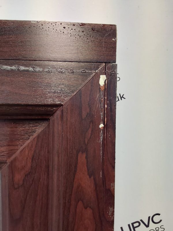 Used Rosewood Upvc Back Door 980mm x 1880mm (reduce to 950mm x 1830mm) 0637 - Image 4