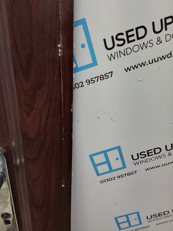 Used Rosewood Upvc Back Door 980mm x 1880mm (reduce to 950mm x 1830mm) 0637 - Image 5