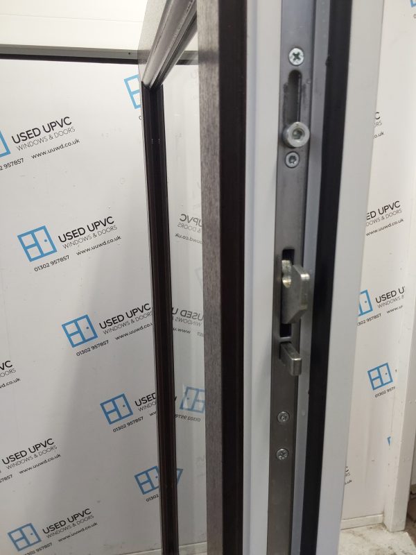 Used Rosewood Upvc Back Door 980mm x 1880mm (reduce to 950mm x 1830mm) 0637 - Image 6