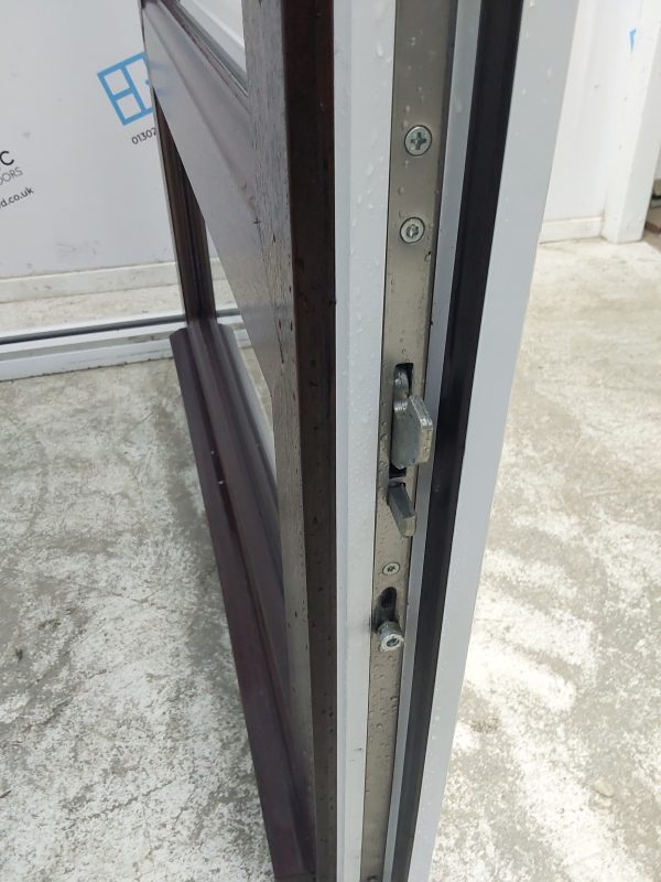 Used Rosewood Upvc Back Door 980mm x 1880mm (reduce to 950mm x 1830mm) 0637 - Image 8