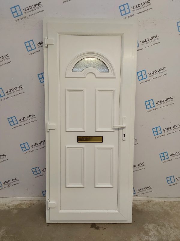 Used White Upvc Front Door 910mm x 2070mm 0434 - Image 2
