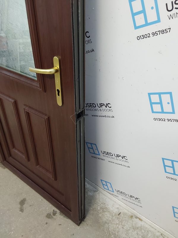 Used Rosewood Upvc Back Door 925mm x 2065mm (Reduce To 905mm) 0716 - Image 11