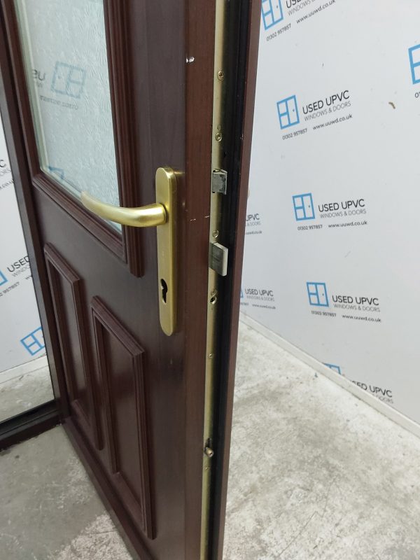 Used Rosewood Upvc Back Door 925mm x 2065mm (Reduce To 905mm) 0716 - Image 5