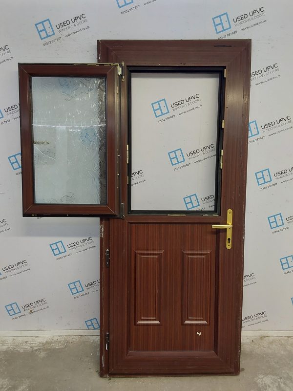 Used Woodgrain Upvc Stable Door 895mm x 2060mm (Reduce To 875mm) 0148 - Image 9
