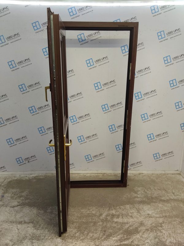 Used Woodgrain Upvc Stable Door 895mm x 2060mm (Reduce To 875mm) 0148 - Image 4