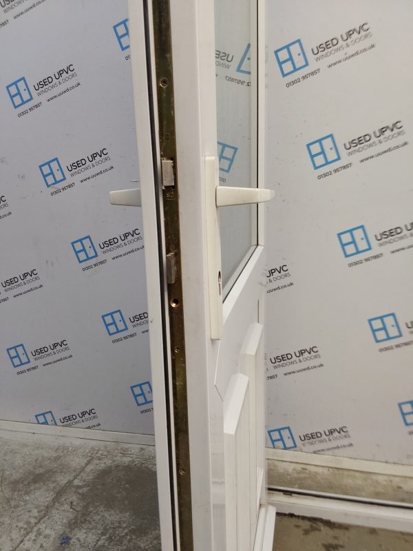 Used White Upvc Back Door 930mm x 2020mm (Reduce To 915mm) 0020 - Image 5