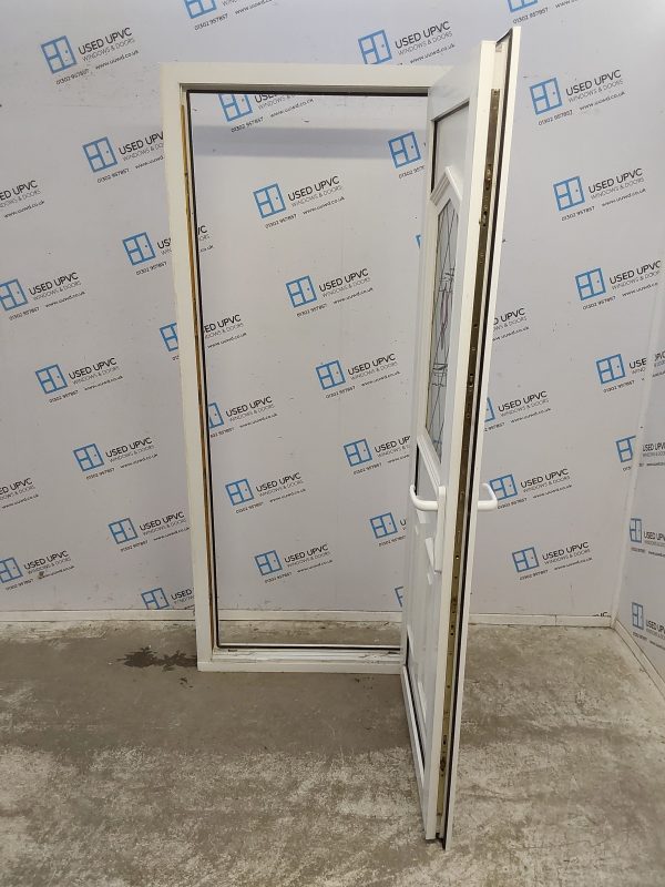Used White Upvc Back Door 830mm x 2010mm 0030 - Image 3
