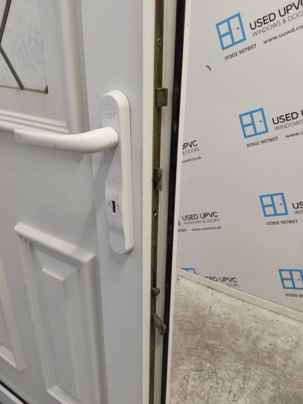 Used White Upvc Back Door 830mm x 2010mm 0030 - Image 5