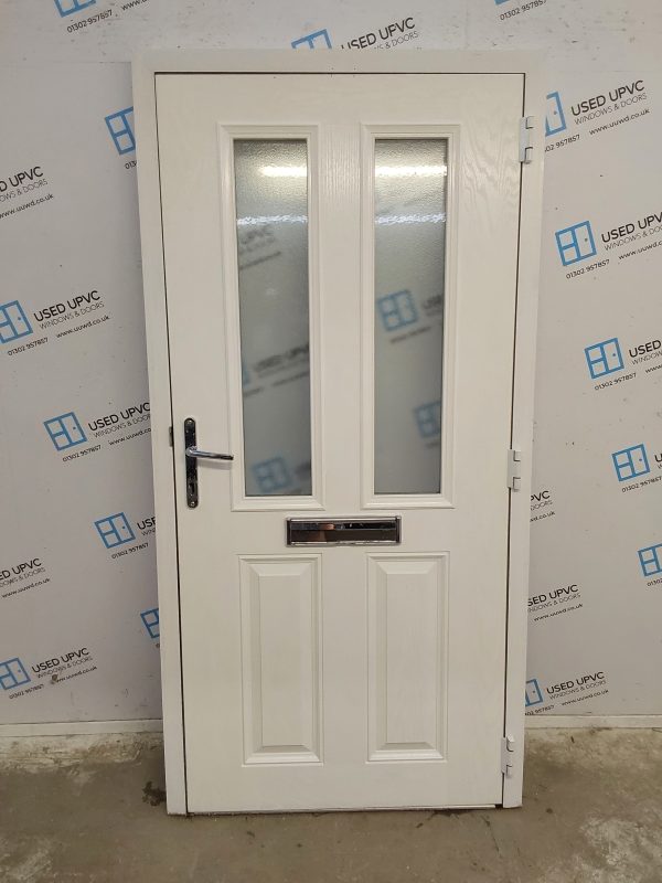 Used White Composite Front Door 990mm x 1990mm 0749 - Image 2