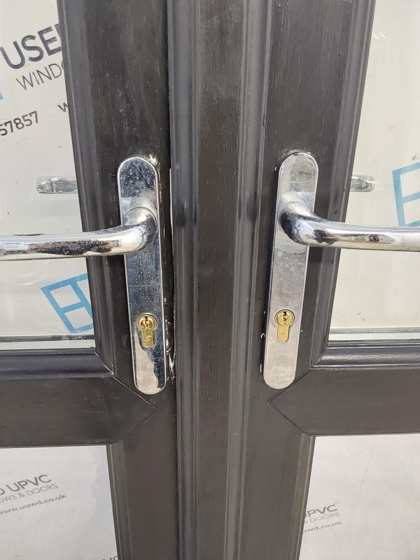 Used Black Upvc French Doors 1500mm x 2170mm EA1 - Image 10
