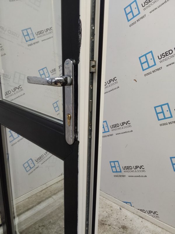 Used Black Upvc French Doors 1500mm x 2170mm EA1 - Image 5