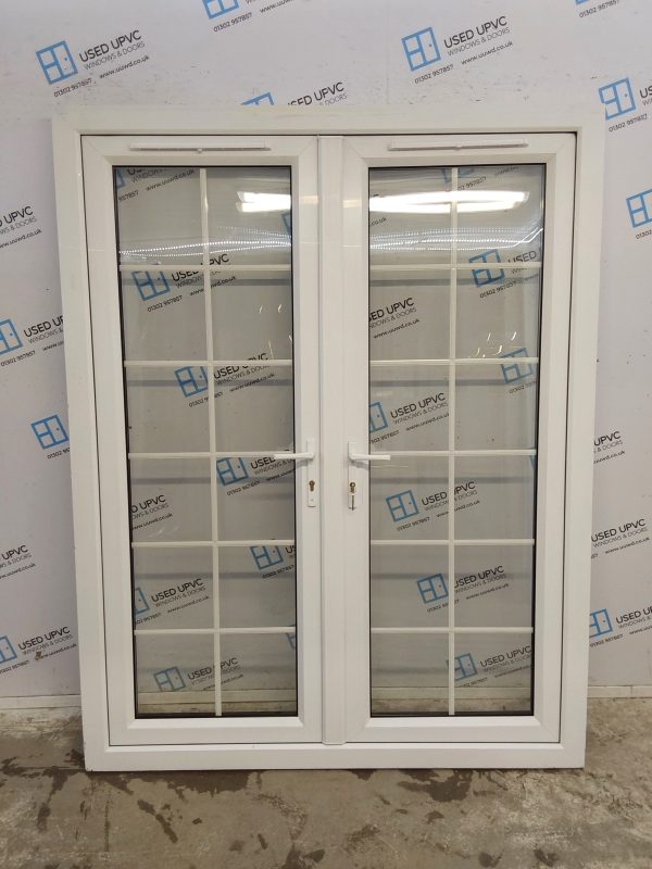 Used White Upvc French Doors 1560mm x 1990mm EA3 - Image 6