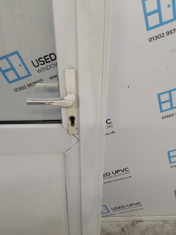Used White Upvc Back Door 845mm x 2045mm (Reduce To 815mm) 0821 - Image 11