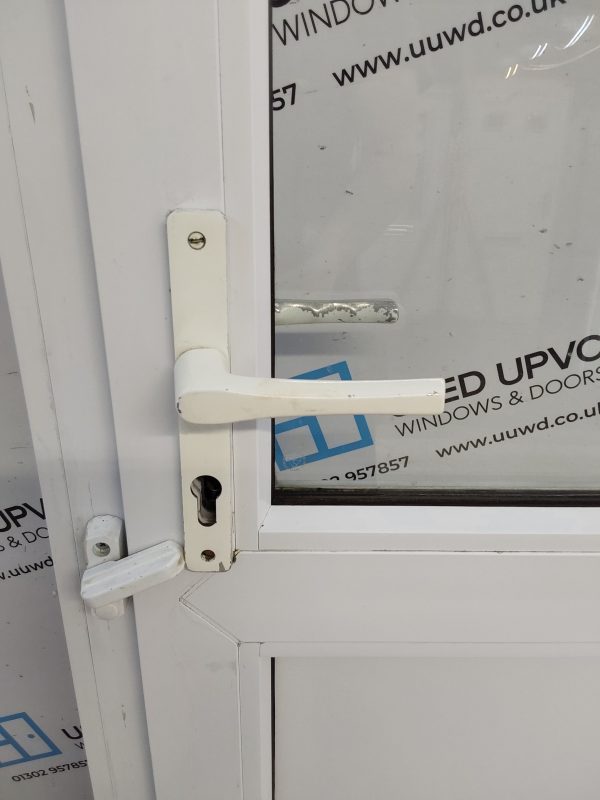 Used White Upvc Back Door 845mm x 2045mm (Reduce To 815mm) 0821 - Image 7