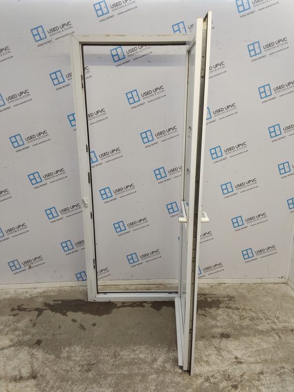 Used White Upvc Back Door 845mm x 2045mm (Reduce To 815mm) 0821 - Image 3