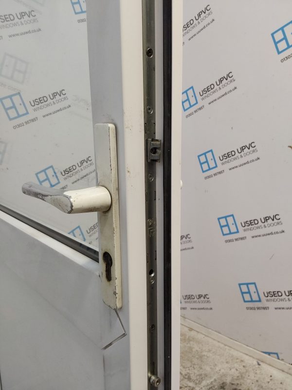 Used White Upvc Back Door 845mm x 2045mm (Reduce To 815mm) 0821 - Image 5