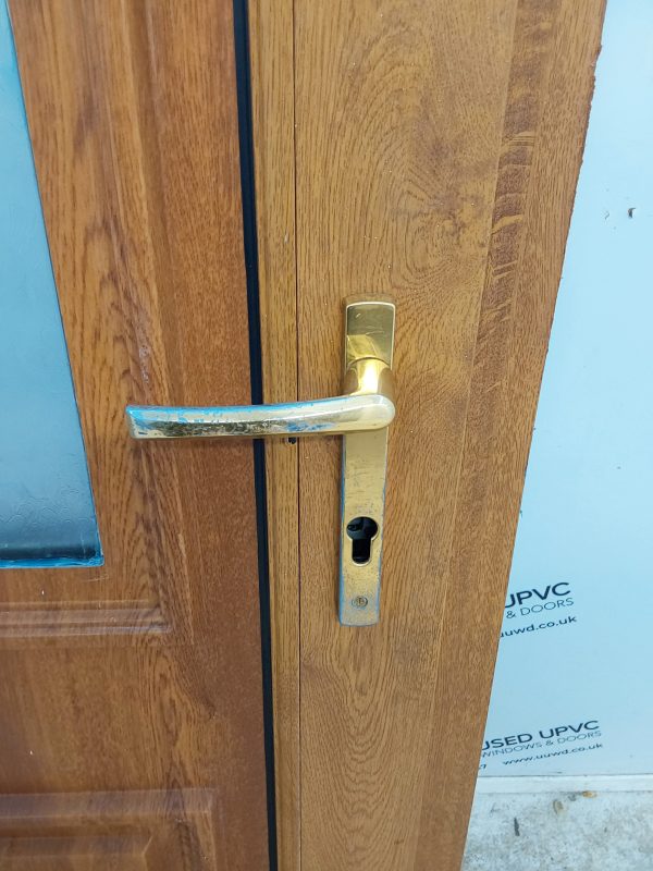 Used Oak Upvc Back Door 865mm x 2070mm 0555 - Image 8