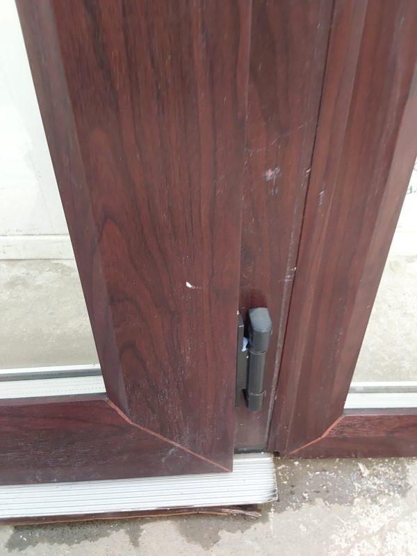 Used Rosewood Upvc French Doors And Side Panels 2480mm x 2090mm EA5 - Image 9