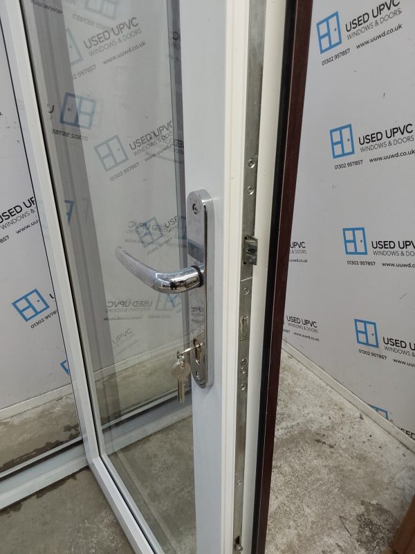 Used Rosewood Upvc French Doors And Side Panels 2480mm x 2090mm EA5 - Image 5