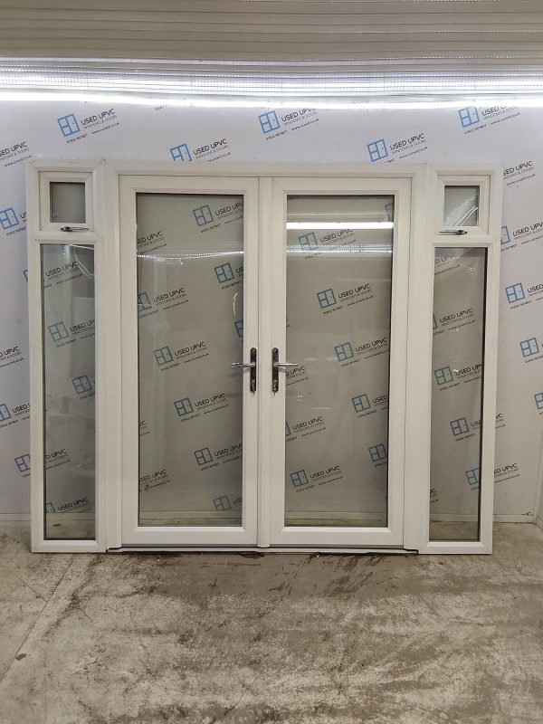 Used Rosewood Upvc French Doors And Side Panels 2480mm x 2090mm EA5 - Image 7