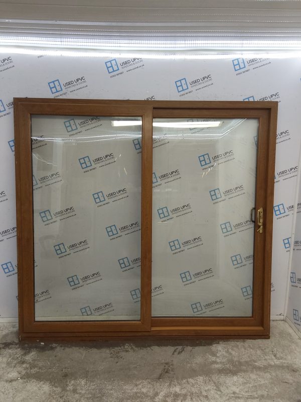 Used Oak Upvc Sliding Patio Doors 2160mm x 2020mm EA6 - Image 3