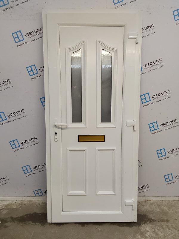 Used Rosewood Upvc Front Door 900mm x 2050mm (Reduce To 885mm) C6003 - Image 2