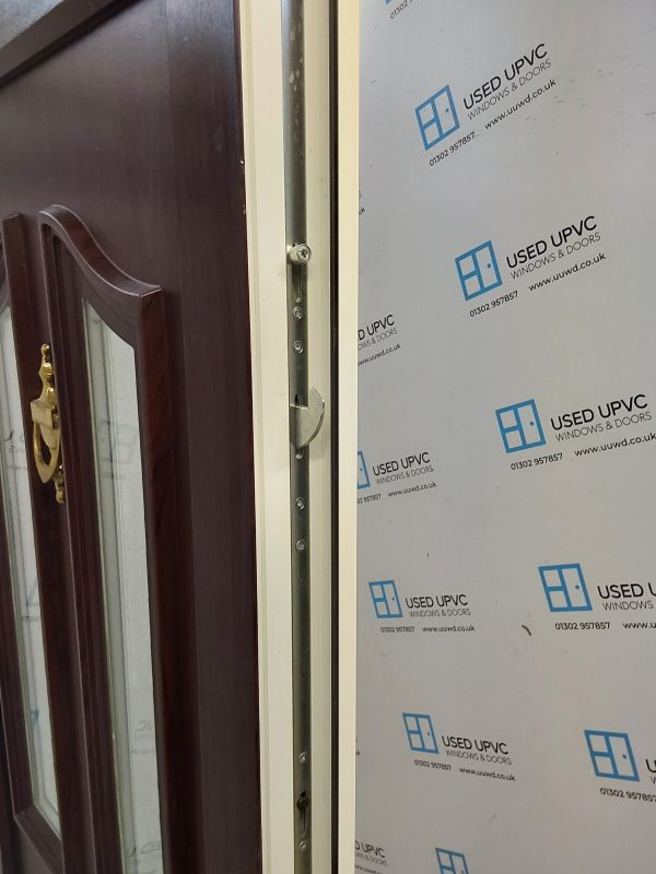 Used Rosewood Upvc Front Door 900mm x 2050mm (Reduce To 885mm) C6003 - Image 4