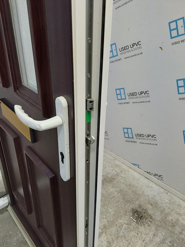 Used Rosewood Upvc Front Door 900mm x 2050mm (Reduce To 885mm) C6003 - Image 5