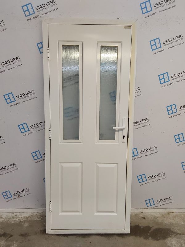 Used White Upvc Back Door 840mm x 2045mm C6004 - Image 2