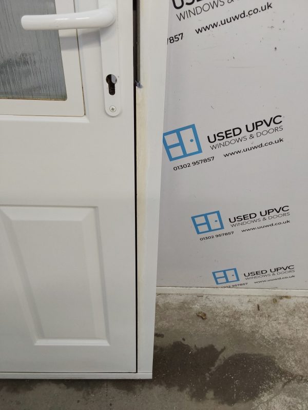 Used White Upvc Back Door 840mm x 2045mm C6004 - Image 7