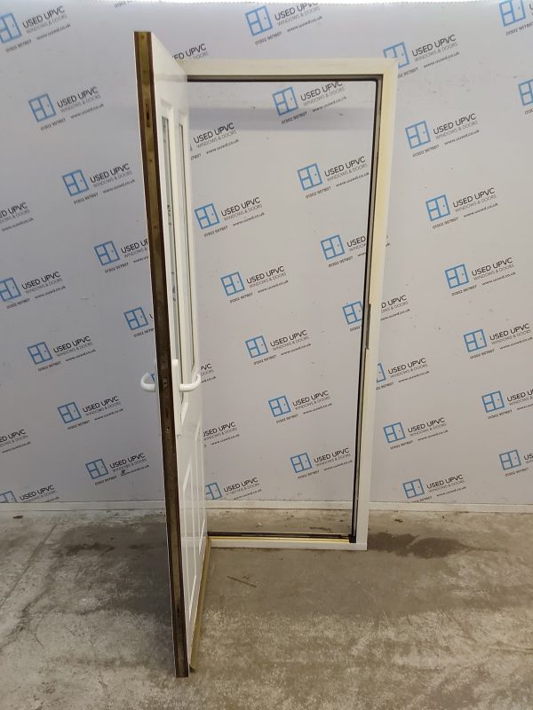 Used White Upvc Back Door 840mm x 2045mm C6004 - Image 3