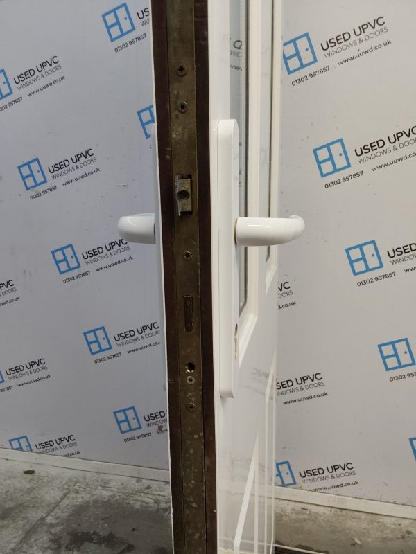Used White Upvc Back Door 840mm x 2045mm C6004 - Image 5