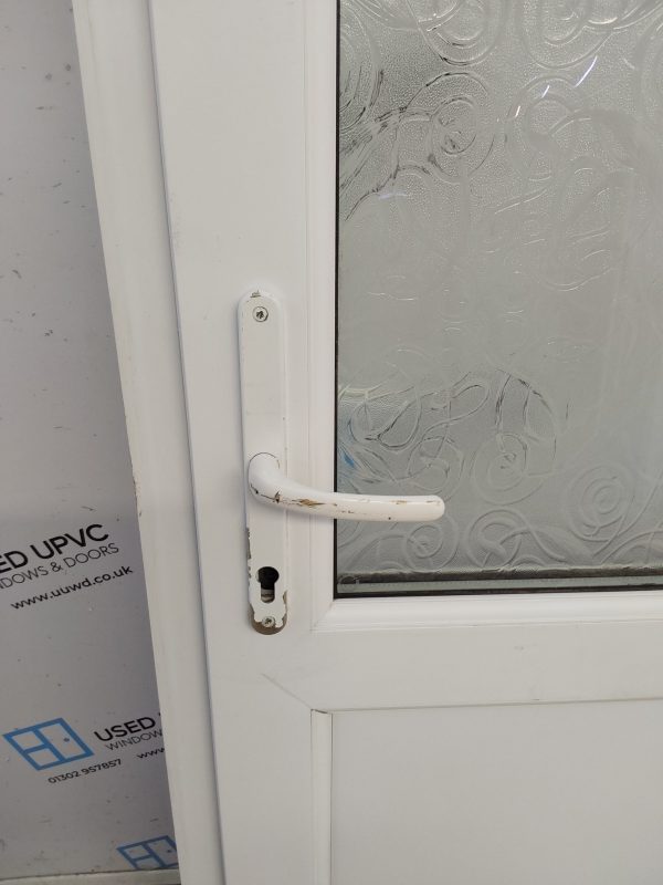 Used White Upvc Back Door 890mm x 2030mm C6022 - Image 7