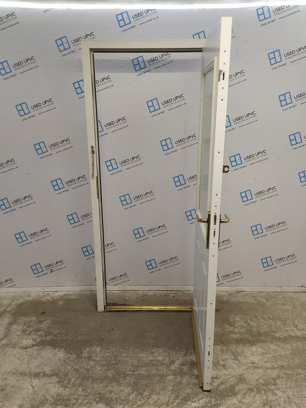 Used White Composite Back Door 890mm x 2065mm 0630 - Image 3